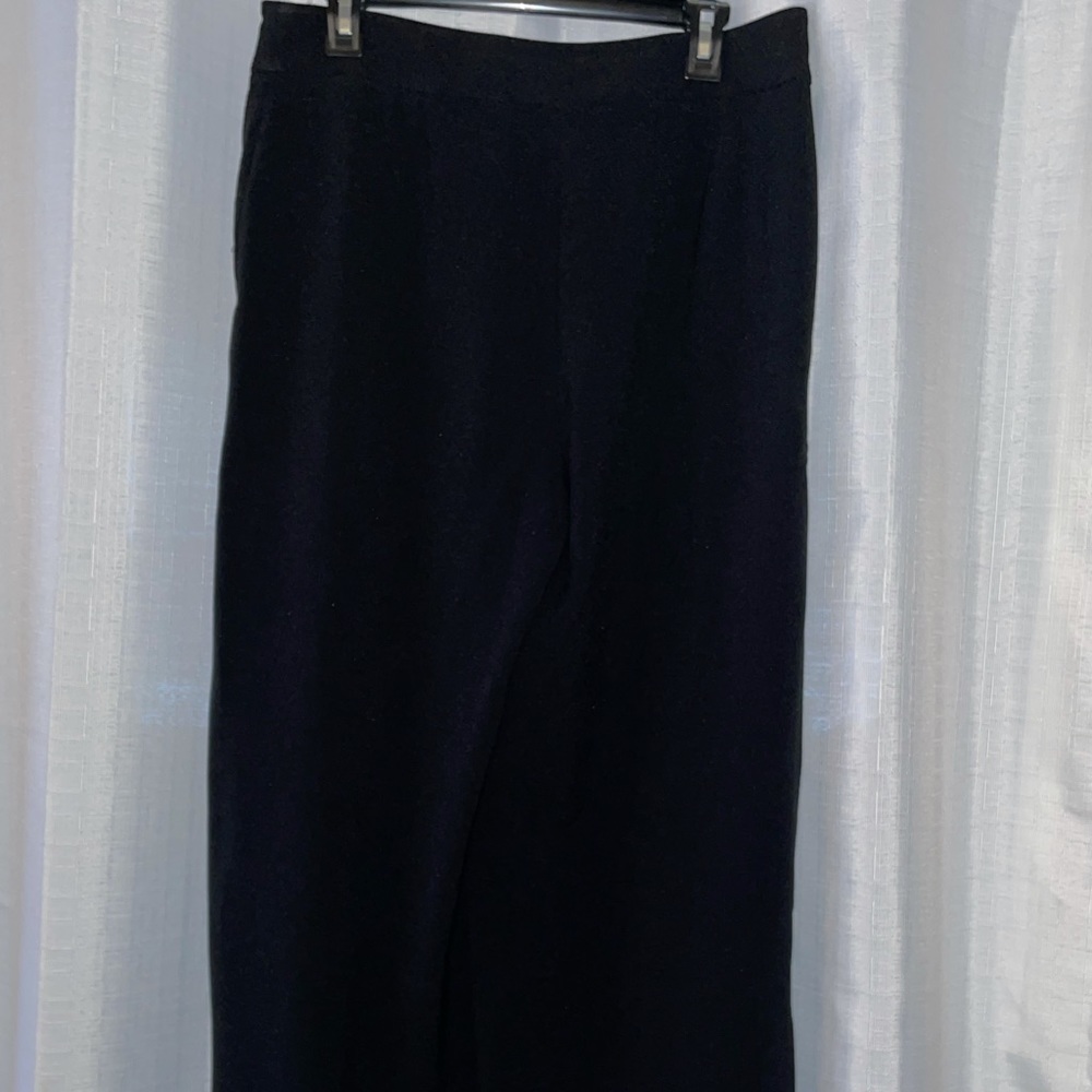 Tahari Arthur S. Levine Black Wide Leg Drop Waist Pant Sz 10. NWOT